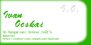 ivan ocskai business card